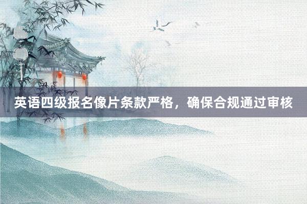 英语四级报名像片条款严格，确保合规通过审核