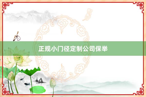正规小门径定制公司保举